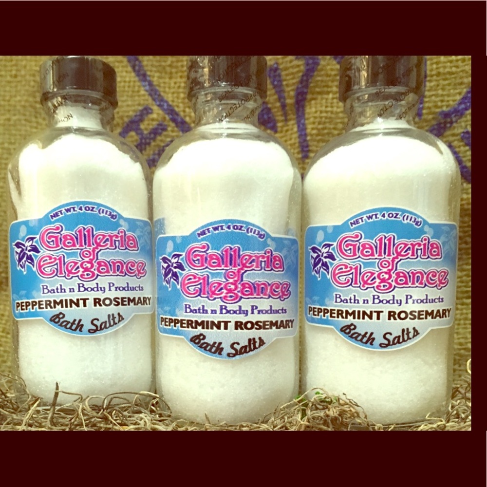 3 quantity Peppermint rosemary 4 ounce bath salts